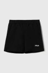 Дитячі шорти Fila BERSENBRUECK shorts колір чорний однотонні регульована талія