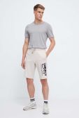 Бавовняні шорти EA7 Emporio Armani колір срібний