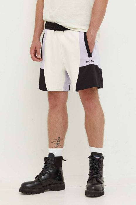 Бавовняні шорти HUGO колір чорний (3451619)