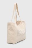 Бавовняна сумка Rotate колір бежевий
