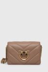 Шкіряна сумочка Pinko колір бежевий (3439533)