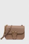 Шкіряна сумочка Pinko колір бежевий (3432458)
