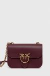 Шкіряна сумочка Pinko колір бордовий (3432474)