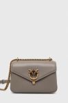 Шкіряна сумочка Pinko колір сірий (3432490)