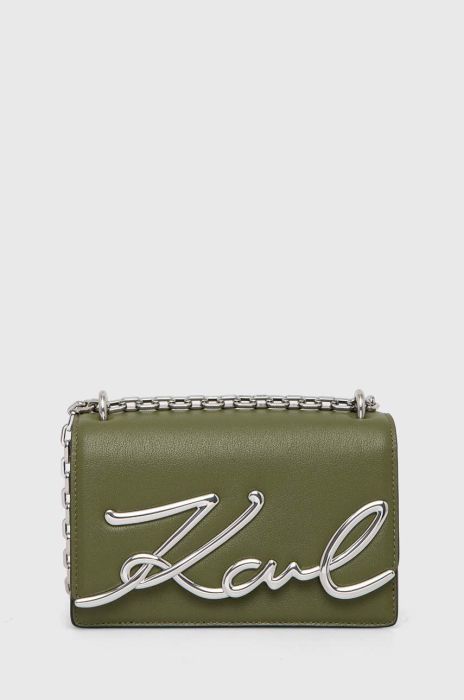 Шкіряна сумочка Karl Lagerfeld колір чорний (3490486)