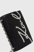 Шкіряна сумочка Karl Lagerfeld колір чорний (3349111)