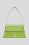 Шкіряна сумочка Karl Lagerfeld ICON K SHB LEATHER колір зелений