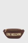 Сумка на пояс Love Moschino колір коричневий