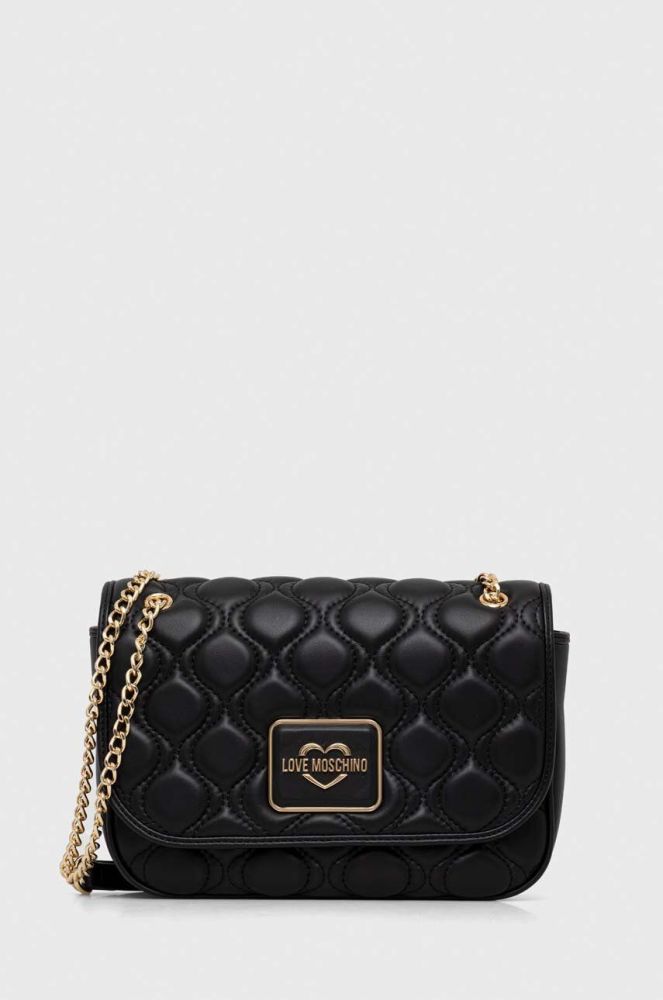 Шкіряна сумочка Love Moschino колір чорний (3622606)