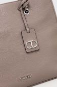 Шкіряна сумочка Twinset колір сірий (3455368)