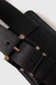 Шкіряний ремінь AllSaints колір чорний