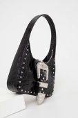 Шкіряна сумочка Moschino Jeans колір чорний
