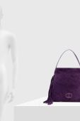 Замшева сумочка Twinset колір фіолетовий