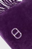 Замшева сумочка Twinset колір фіолетовий