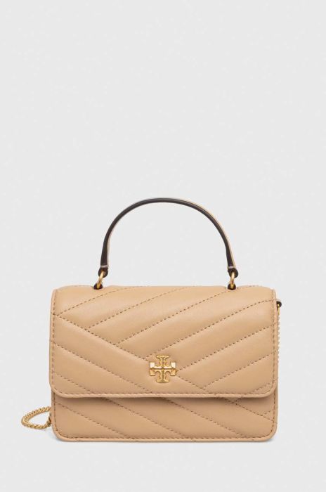 Шкіряна сумочка Tory Burch колір коричневий (3524675)
