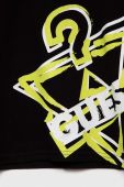 Дитяча бавовняна футболка Guess колір чорний з принтом (3322548)