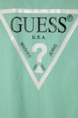 Дитяча бавовняна футболка Guess колір бірюзовий з принтом (3366852)