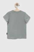 Дитяча бавовняна футболка Guess колір сірий з принтом (3328724)