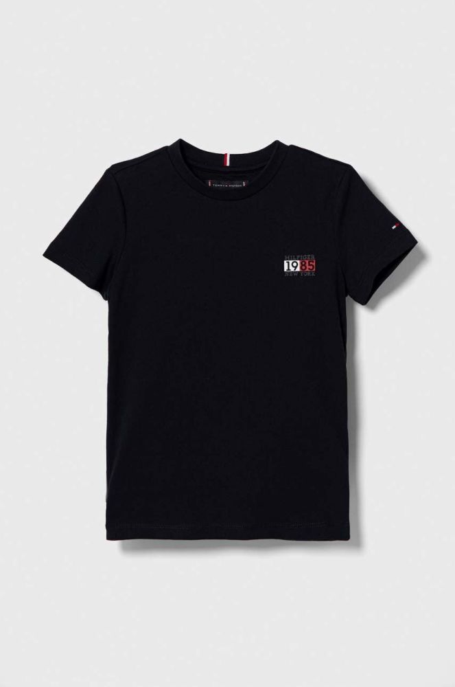 Дитяча бавовняна футболка Tommy Hilfiger колір синій з принтом (3451710)