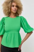 Блузка Notes du Nord Carrie жіноча колір зелений однотонна