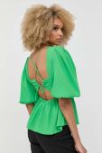 Блузка Notes du Nord Carrie жіноча колір зелений однотонна