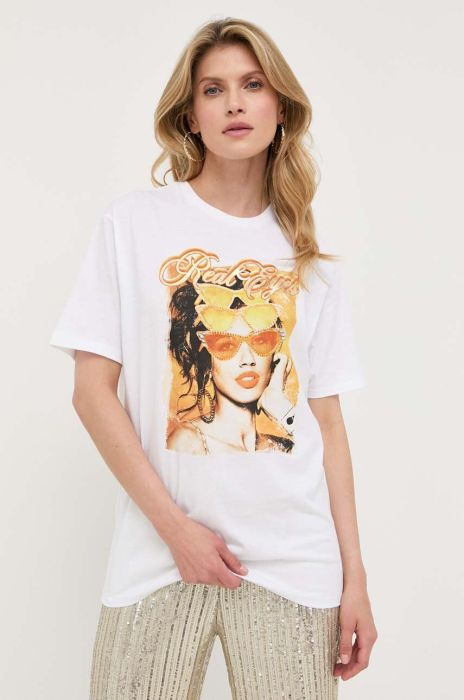 Бавовняна футболка Guess колір білий (3313652)