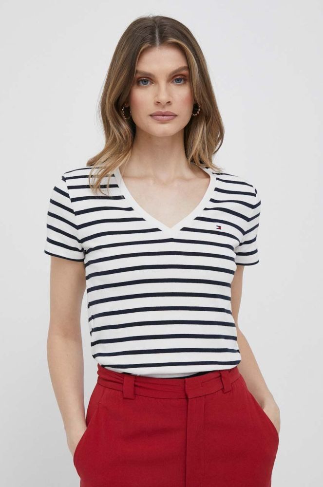 Бавовняна футболка Tommy Hilfiger колір білий (3284291)