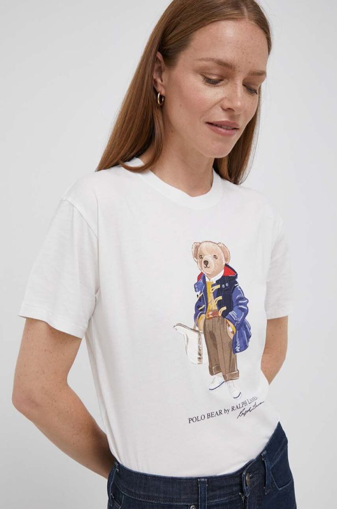 Бавовняна футболка Polo Ralph Lauren колір білий (3391629)