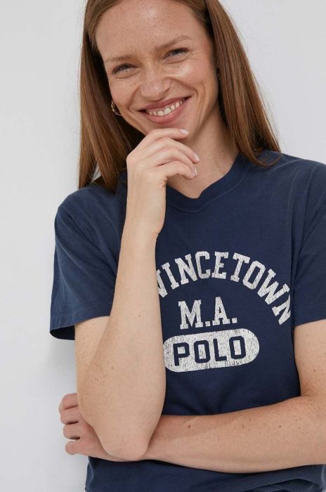 Бавовняна футболка Polo Ralph Lauren колір синій (3389456)