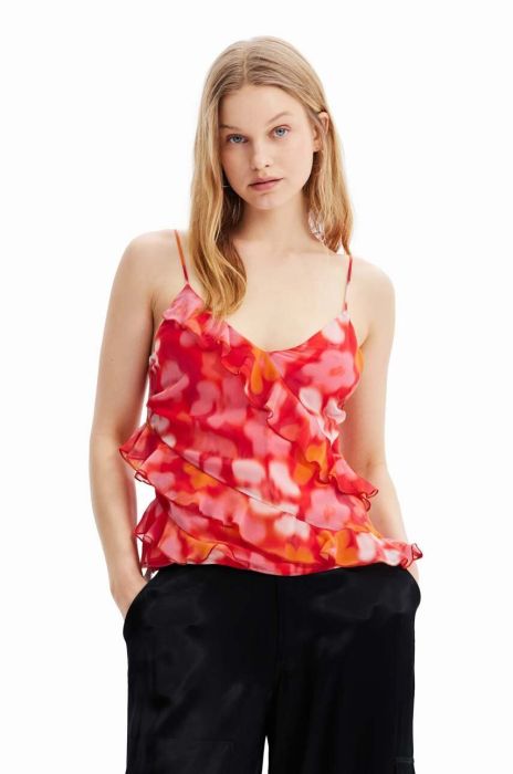 Блузка Desigual колір червоний