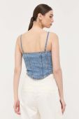 Джинсова блузка Miss Sixty колір блакитний