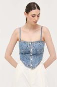 Джинсова блузка Miss Sixty колір блакитний