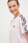 Бавовняна футболка adidas колір рожевий (3524718)
