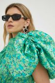 Сорочка Rotate жіночі колір зелений візерунок