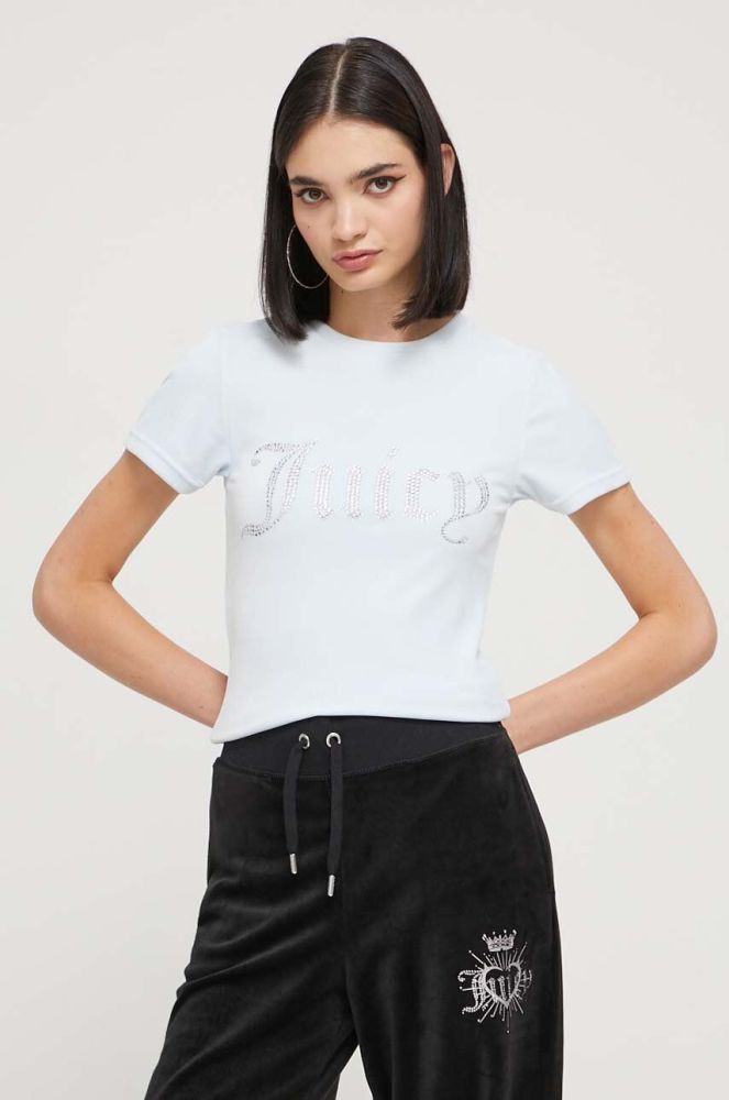 Футболка Juicy Couture жіночий колір блакитний
