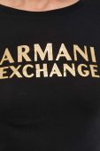 Бавовняний лонгслів Armani Exchange колір чорний (3370492)
