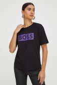 Бавовняна футболка Boss Orange BOSS ORANGE жіноча колір чорний