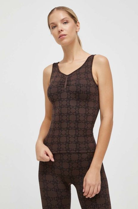 Топ Guess жіночий колір коричневий (3610923)