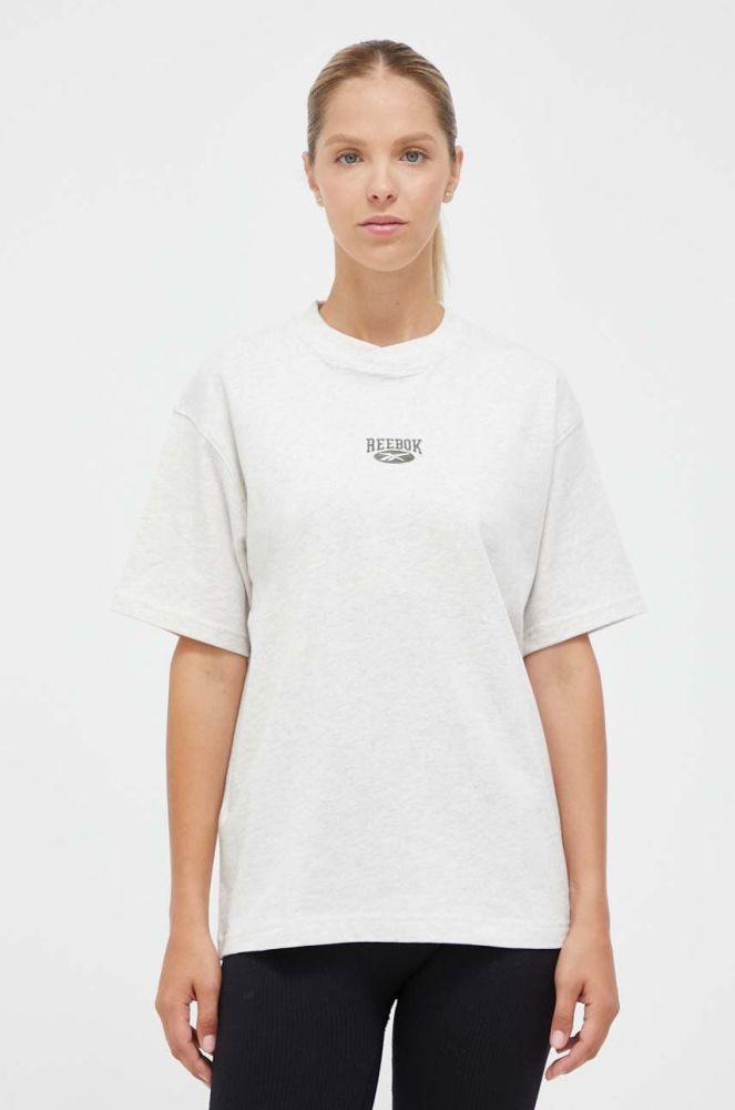 Бавовняна футболка Reebok Classic колір сірий (3459806)