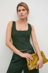 Топ Gestuz жіночий колір зелений (3619299)