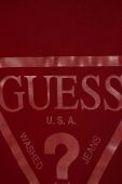 Дитяча бавовняна футболка Guess колір бордовий (3370519)