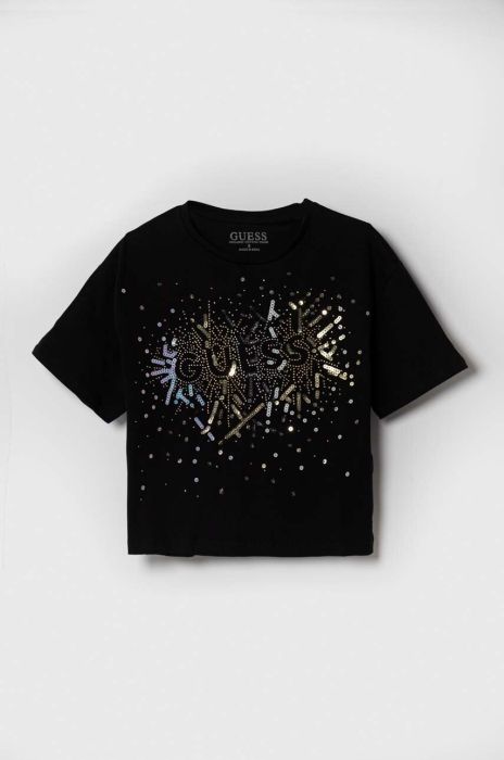 Дитяча футболка Guess колір чорний (3363524)