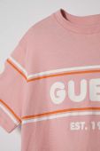 Дитяча бавовняна футболка Guess колір рожевий (3363548)