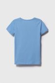 Дитяча бавовняна футболка Guess колір блакитний (3581855)