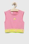 Дитячий топ adidas JG D TANK колір рожевий