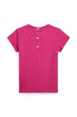 Бавовняна футболка для немовлят Polo Ralph Lauren колір рожевий