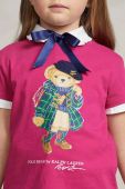 Дитяча бавовняна футболка Polo Ralph Lauren колір рожевий (3443898)