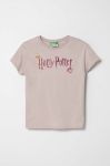 Дитяча бавовняна футболка United Colors of Benetton x Harry Potter колір фіолетовий
