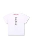 Дитяча бавовняна футболка HUGO колір білий з принтом (3405140)
