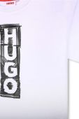 Дитяча бавовняна футболка HUGO колір білий з принтом (3405140)